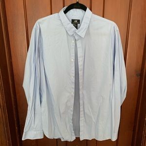 Blue Stripe H&M Dress Shirt XL slim fit